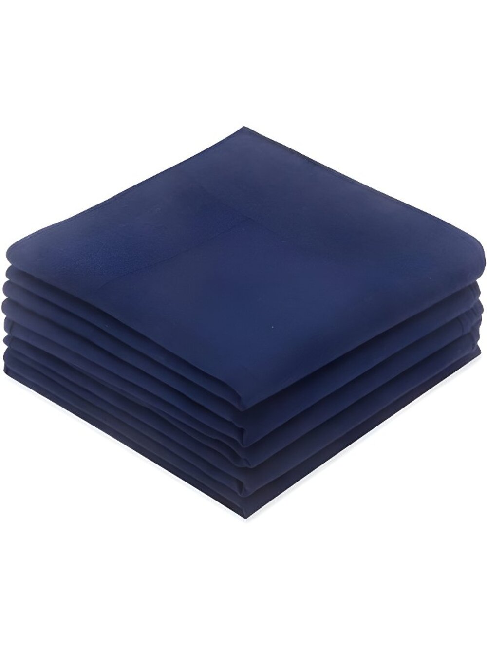 Men's Cotton Handkerchiefs, Assorted Solid Color Pocket Square Hankies w/ Stripe